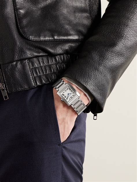 cartier tank street style men|cartier tank francaise men's.